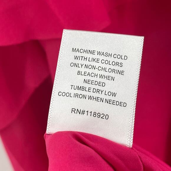 LUCY PARIS Dress Size Extra Large NWT Fuchsia Pink Ruffle Tiered Midi Cocktail - Picture 16 of 16
